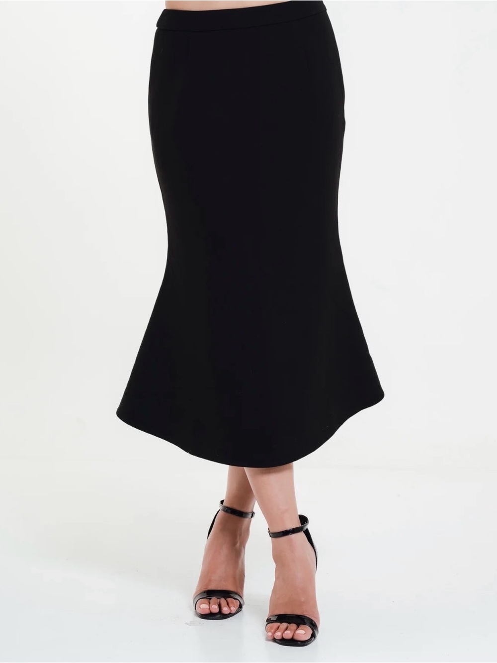 Classic Black Mermaid Hem Skirt - Women